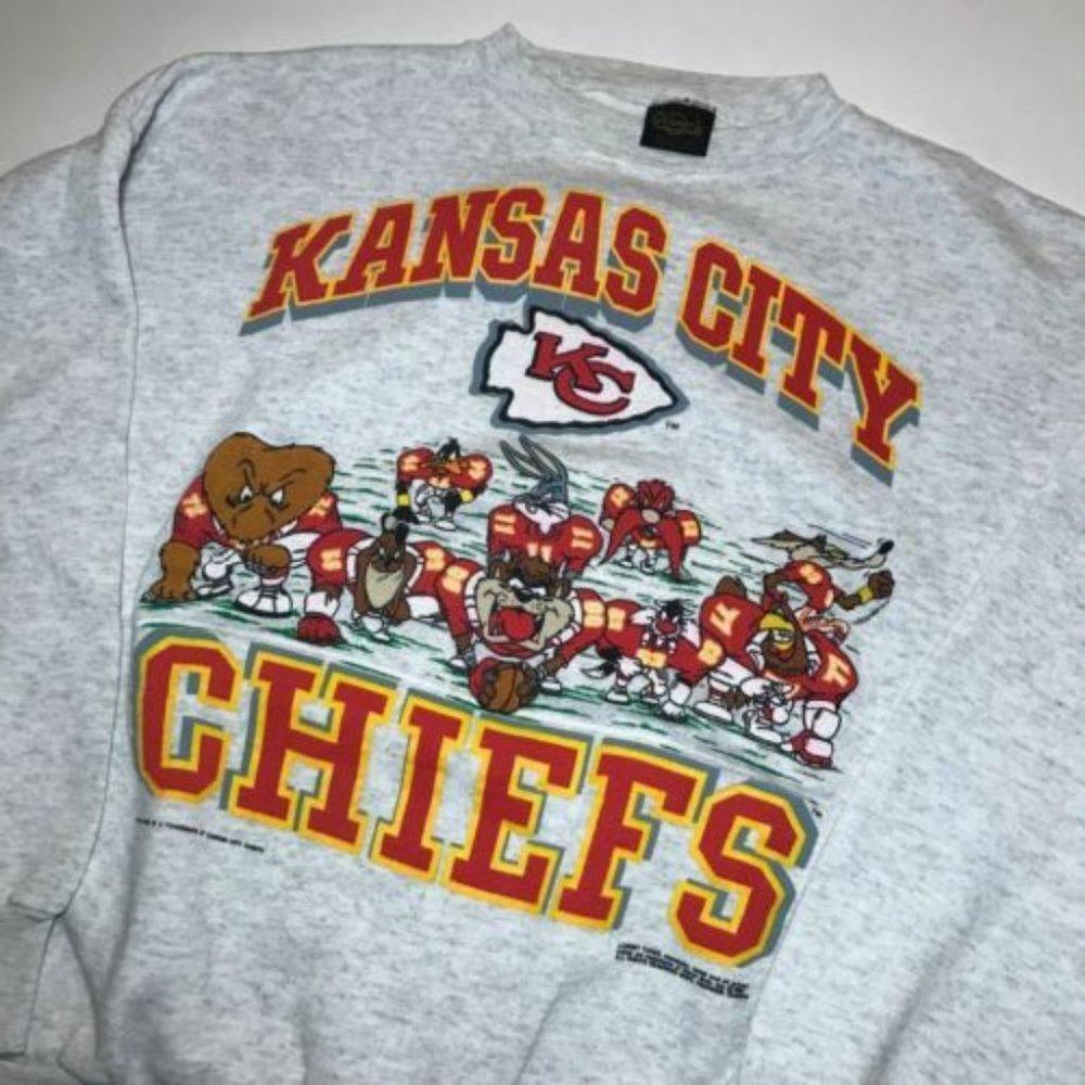 Kansas City Chiefs Looney Tunes 1998 Retro Crewneck Sweatshirt
